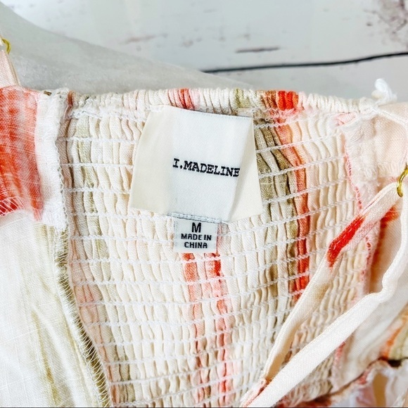 LULU’S i .madeline Cream Green Orange Pleat Dress - Picture 3 of 10